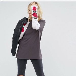 ASOS t shirt with rose ginger print